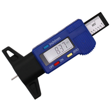 Digital 타이어마모게이지 타이어 깊이 게이지 두께 측정 홈 교환 수명측정, 블루, 1개