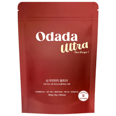 오다다 NEW 슈가컷피티 울트라 버전 흑보리 돼지감자 여주 제로슈가 제로카페인 당 스파이크 관리 커피대용 차, 1개, 60개입, 180g