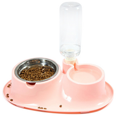 울강지 狗狗貓咪自動餵食器, 粉紅色, 1個