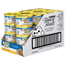 팬시피스트 생후 3개월 이후 고양이 화이트라벨 클래식 주식캔, 참치, 85g, 24개