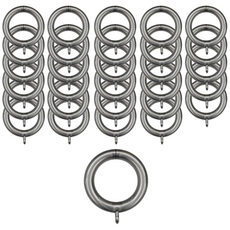 커블 커튼봉 커튼링 35mm, 30개, 그레이