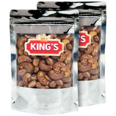 킹스 구운 껍질 캐슈넛 볶음 가염 견과류, 2개, 250g