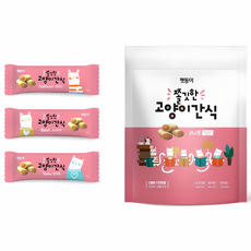 펫둥이 3가지맛 쫄깃한 고양이 간식, 혼합맛(참치/연어/소고기), 10g, 1개