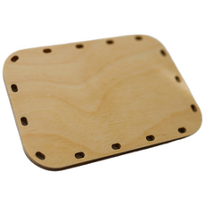 라탄 자작나무 합판 둥근 직사각형 홀수타공, 100x70, 1개