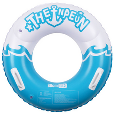 더나은 화이트 에디션 물놀이 튜브 80cm, 화이트 + 블루, 1개