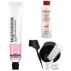 (산화제+시술도구)로레알 마지패션 50ml, 6.45 적구리빛어두운황갈, 1개