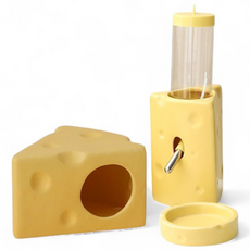 델라무드 치즈 올인원 햄스터 은신처 급수기 물통, 7.올인원 치즈모양, 1개