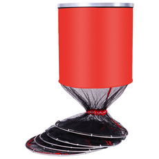 루킨랩 코팅 실리콘 낚시 살림망 바다 민물 어망, 고급형, 레드&블랙