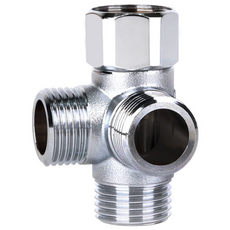 와이넷 세갈래 수도꼭지 3구 분배기 세탁기 부속 황동정면분배기, 1개