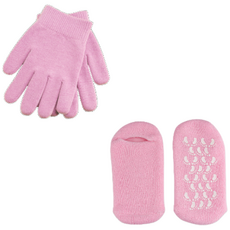 페이스바디 미용보습 굳은살 젤 장갑 + 풋팩 세트 핑크, 1세트, 500g
