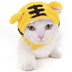 강아지 고양이 코스튬 모자 인싸템 캐릭터 모자, 1개, 호랑이