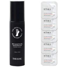 더싹 셀프 발관리 냄새제거 풋케어 쿨링 스프레이 + 보와 시카크림 5매, 1개, 180ml, 1개입