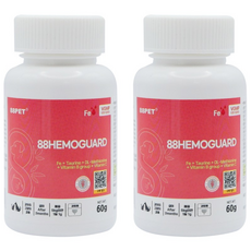 88펫 88헤모가드 강아지 고양이 철분제 빈혈 헤모글로빈 임신 수유, 60g, 유리너리+피부/피모, 2개
