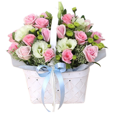 당일배송 다덴다플라워 생화 장미 꽃바구니 전국, 02. 핑크홀릭꽃바구니