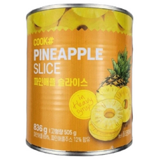 쿡샾 파인애플 슬라이스, 836g, 6개