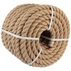 파파가든 마닐라로프 줄다리기줄 줄넘기 뚜꺼운 밧줄 28mm, 브라운, 1개