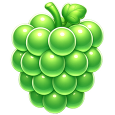 과일 DIY열전사지 낱장 5cm 티셔츠에코백용, 1개, 청포도