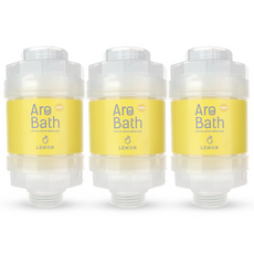 듀벨 아로바스 미니 비타민 샤워필터, 3개, 레몬향