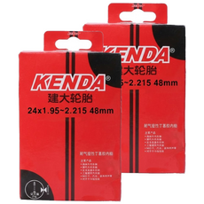 자전거 튜브 탑모아 24X1.95-2.125 48mm 켄다 프레스타 튜브, 2개