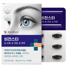 나우케어 비전스타 루테인 지아잔틴 5:1 아스타잔틴 12mg 눈 건강 영양제, 1개, 30정 1개, 30정