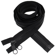 10호 천막용 양면지퍼 오픈형 비슬론 플라스틱지퍼, 1개, 블랙