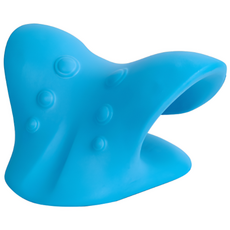 스마일리 거북목 경추 스트레칭 릴렉스 교정기 베개, 1개, 블루