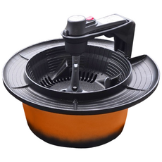 램프쿡 자동회전냄비 직화365 직화구이기 오렌지, 1개, 36cm