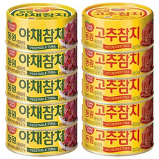 동원에프앤비 야채참치 100g 5캔+고추참치 100g 5캔, 1개