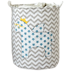 북유럽 원형 패브릭 바구니 60L, 스타