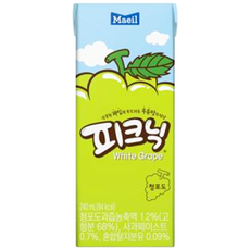 매일유업 피크닉 청포도, 240ml, 24개