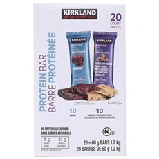 커클랜드시그니춰 프로틴 바 60g 초콜릿 브라우니 + 칩 쿠키 도우 프로틴바, 1.2kg, 1개