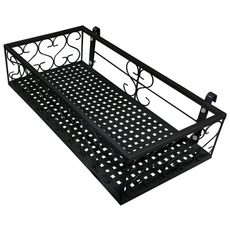 MK 창틀 화분걸이대 직각형 (60X20) 창틀고리 1cm, 블랙, 1단