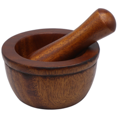 센에코 천연 옻칠 절구 대 마늘 원목 나무 통원목, 1세트