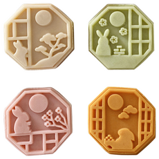 [드그라쎄] 실리콘몰드 - 전통 문양 토끼 몰드 4종, C.매화