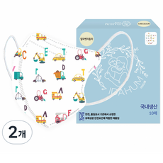 IDAHUM 새부리형 캐릭터 마스크 어린이용, 10매, 2개, 알파벳자동차