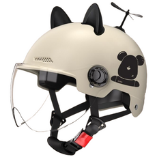 ANYOU 전동차 헬멧 남녀 사계절 통기, 흰색