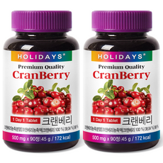 홀리데이즈 프리미엄 크랜베리 타블렛, 90정, 2개