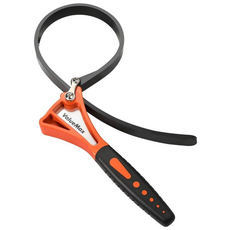 VALUEMAX 스트랩 렌치 세트 4인치 6인치 다용도 고무렌치 논슬립 만능렌치 배관 두껑 고무 오프너 벨트렌치 오일필터 병뚜껑 샤워헤드 탈거 자동차 수리 공구 병따개 파이프 렌치, 6 Inch 조절 벨트렌치, 1개