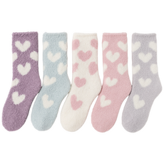 무압박 따뜻한 극세사 수면양말5P 5개 5켤레세트 묶음 겨울양말