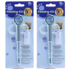 슈슈펫 반려동물 알약 주사기 2개+ 실리콘 노즐 4개, 1세트