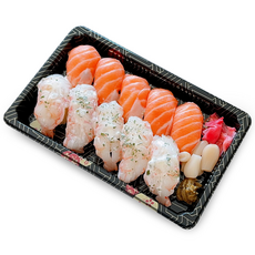 올플러스 초밥용기 7호 꽃무늬 뚜껑포함, 1박스, 100세트