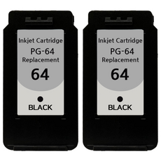 [호환] BNC INT PG-64 검정 캐논 프린터 E569 E569S 재생 잉크, 2개, 블랙
