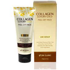 3W 클리닉 콜라겐 럭셔리 골드 필 오프 팩 1박스(90EA), 1개