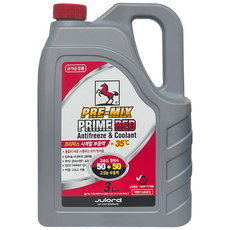 말표 물없이 바로쓰는 50:50 프리미엄 사계절 부동액 빨강 3L / 차량용 냉각수 / MALPYO