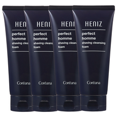 코리아나 히니즈 퍼펙트 옴므 쉐이빙 클렌징 폼 150ML 모공 피지 각질 케어 노페물 제거, 4개