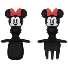 범킨스 자기주도 이유식 아기 유아 베이비 실리콘 스푼포크 세트 + 케이스, 미니, 1개