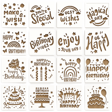 제니미엘 DIY 스텐실 도안 패턴 눈 별 하트 음표 생일, 축하