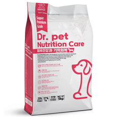 닥터펫 뉴트리션케어 5kg 슈퍼프리미엄급 전연령 기능성 강아지 사료 건식사료, 피부/피모+알러지, 1개