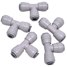 아쿠아메이드 정수기부품 원터치피팅 T자 (1/4인치 외경 6mm호스 용), 1세트, AM 원터치피팅 T 005