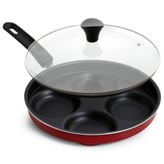 시샘 롤리 에그팬 4구/7구+유리뚜껑 계란후라이팬, 롤리 에그팬 4구+유리뚜껑, 1개